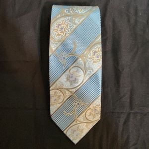 Vintage Q Brand Tie, microfiber, blue, 60x3.5 inches